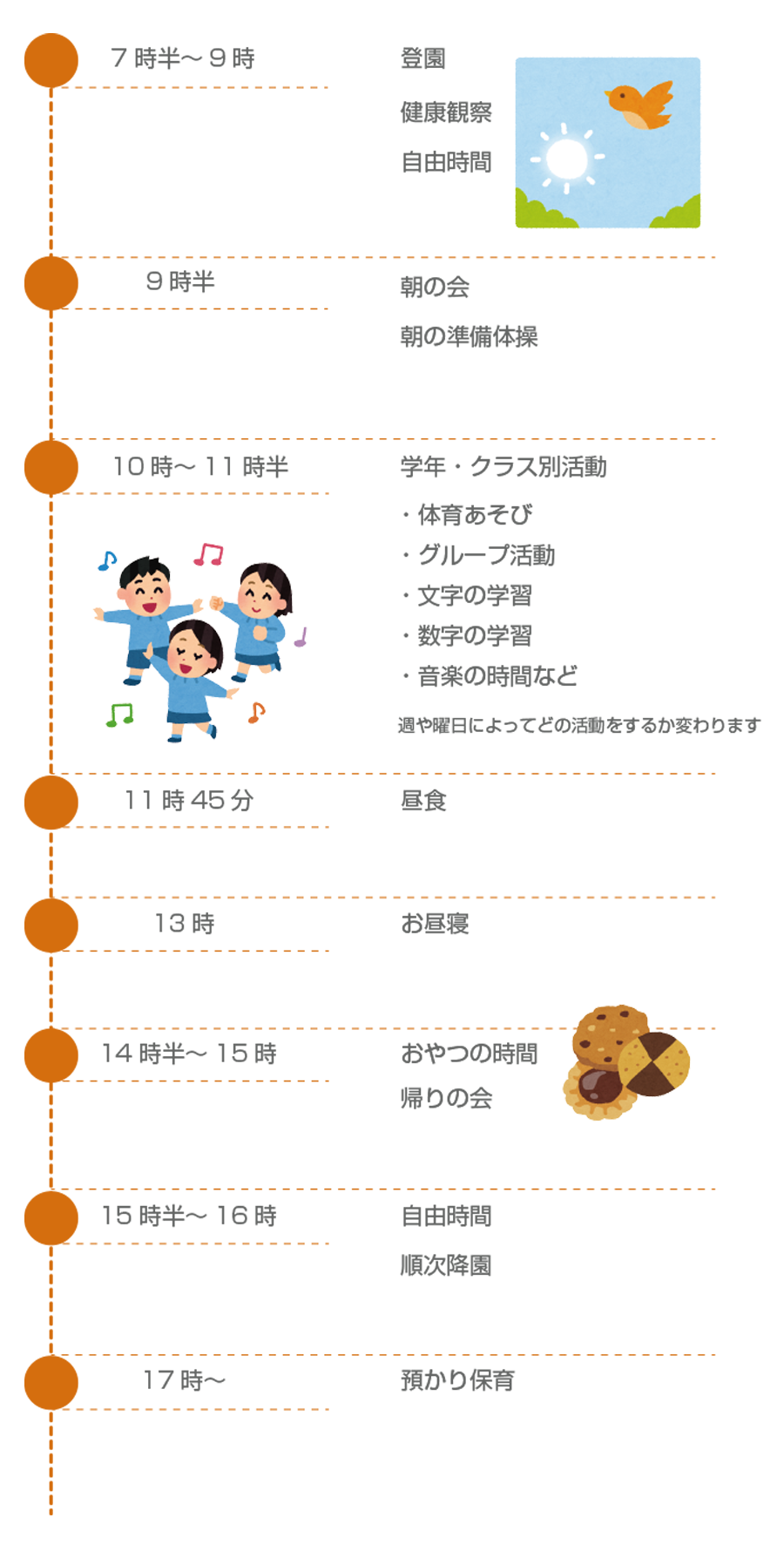 幼稚園の1日